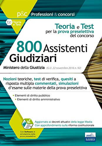9788865848838: 800 Assistenti Giudiziari (Italian Edition)
