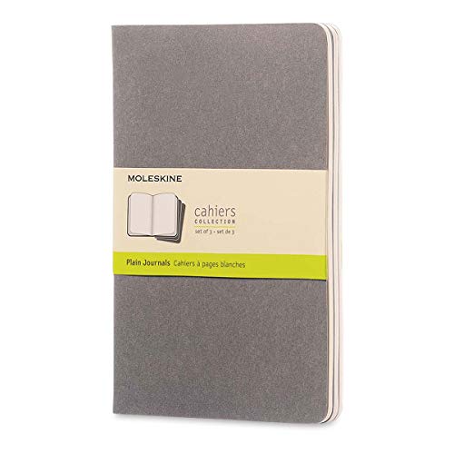 9788866134251: Moleskine Set de 3 cahiers pages blanches Grand format Gris