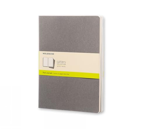 9788866134282: Moleskine Cahier Journal - Ensemble de 3 Blocs-Notes Rays, Couverture Cartonne - Trs Grand Format 19 x 25 cm - Couleur Gris Clair -120 Pages