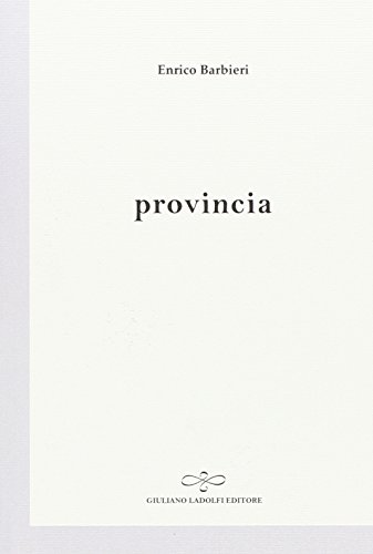 9788866442356: Provincia (Perle. Poesia)