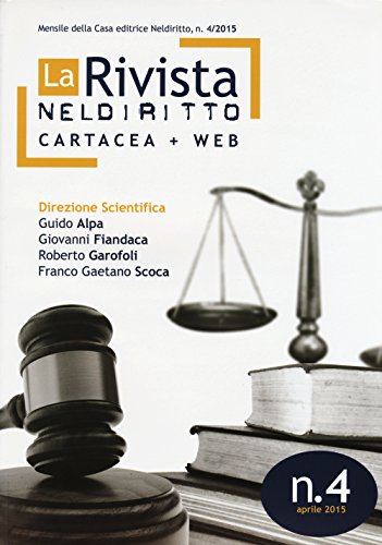 9788866575368: La rivista di Neldiritto (2015) (Vol. 4)