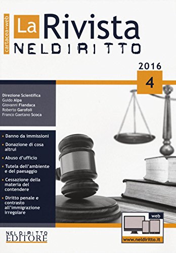 9788866577522: La rivista di Neldiritto (2016) (Vol. 4)