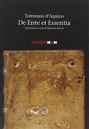 Beispielbild fr De ente et essentia. Testo latino a fronte zum Verkauf von Brook Bookstore On Demand