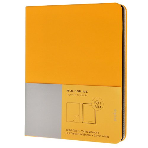 9788867321070: Moleskine - Funda iPad 3 y 4, color amarillo naranja + cuaderno "Volant", color amarillo naranja (Moleskine Digital Covers)