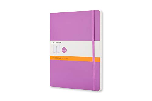 Moleskine Classic Colored Notebook, Extra Large, Ruled, Orchid Purple, Soft Cover (7.5 x 9.75)