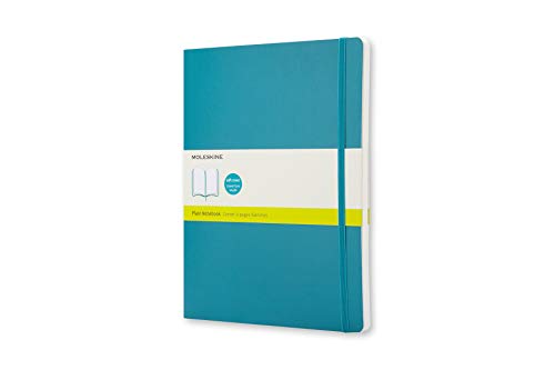 Moleskine Classic Colored Notebook, Extra Large, Plain, Underwater Blue, Soft Cover (7.5 x 10)