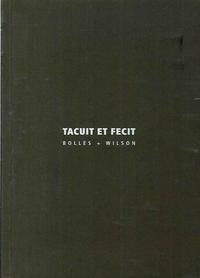 Tacuit et fecit. Bolles+Wilson - Bergamin A