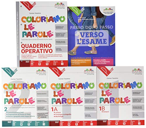 9788868895112: Coloriamo le parole. Per la Scuola media. Con e-book. Con espansione online. Con 2 libri: Quaderno operativo-Verso l'esame. Con DVD-ROM (Vol. 1-2)