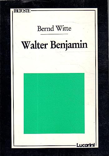 Beispielbild fr Walter Benjamin. Introduzione alla vita e alle opere. zum Verkauf von FIRENZELIBRI SRL