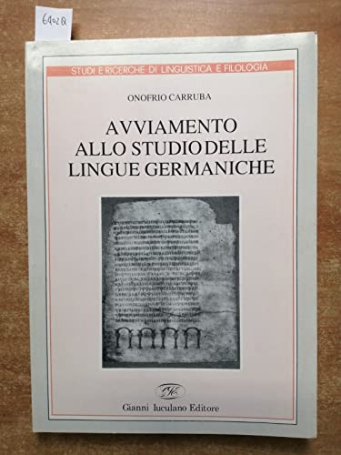 Beispielbild fr Avviamento allo studio delle lingue germaniche. Onofrio Carruba zum Verkauf von Librisline