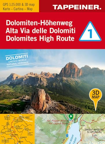 Beispielbild fr 3D-Wanderkarte Dolomiten-Hhenweg 1 zum Verkauf von Blackwell's