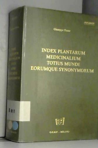 Beispielbild fr Index plantarum medicinalum toticus mundi eorumque synonymorum. zum Verkauf von Wissenschaftliches Antiquariat Kln Dr. Sebastian Peters UG