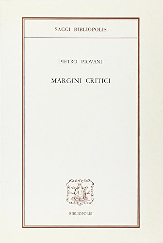 9788870880298: Margini critici (Saggi Bibliopolis)