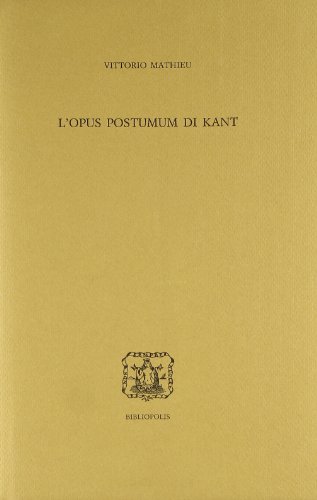 9788870882568: L'opus postumum di Kant (Serie studi)