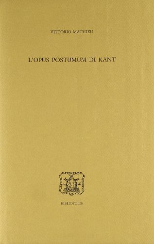 9788870882568: L'opus postumum di Kant
