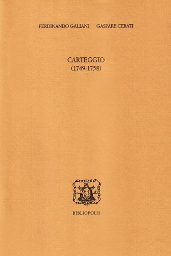 Beispielbild fr Carteggio (1749-1758) zum Verkauf von WorldofBooks
