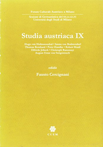 Stock image for Studia austriaca. Vol. 9. for sale by libreriauniversitaria.it