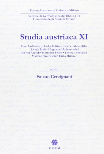 Stock image for Studia Austriaca. Vol. 11 for sale by libreriauniversitaria.it