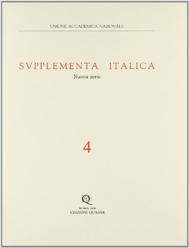 9788870970036: Supplementa italica (Vol. 4)