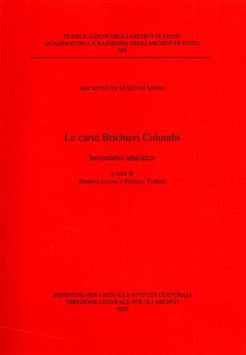 Beispielbild fr Le carte Brichieri Colombi. Inventario analitico zum Verkauf von libreriauniversitaria.it