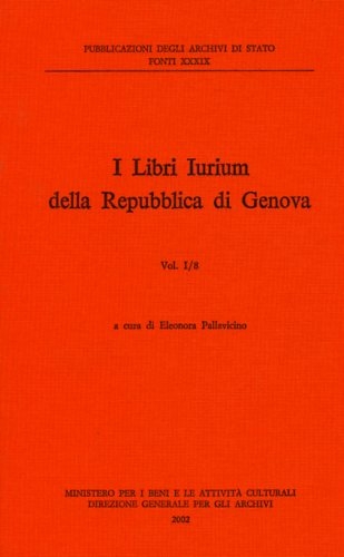 9788871252216: I libri iurium della Repubblica di Genova (Vol. 1/8) (Fonti)