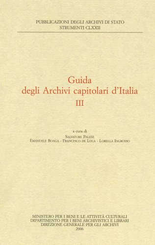 9788871252841: Guida degli archivi capitolari d'Italia (Vol. 3) (Strumenti)