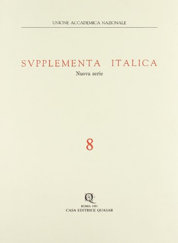 9788871400242: Supplementa italica (Vol. 8)