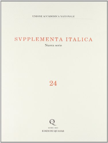 9788871404196: Supplementa italica (Vol. 24)