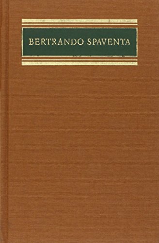 Bertrando Spaventa OPERE XXIX