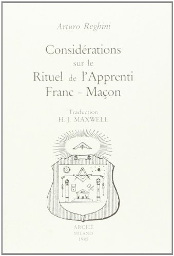 Imagen de archivo de Considrations sur le Rituel de l'apprenti Franc-Maon a la venta por Brook Bookstore