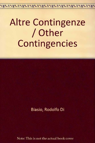 9788874250059: Altre Contingenze / Other Contingencies