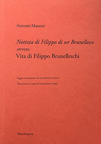 Imagen de archivo de Notizia di Filippo di ser Brunellesco ov (ita) a la venta por Brook Bookstore