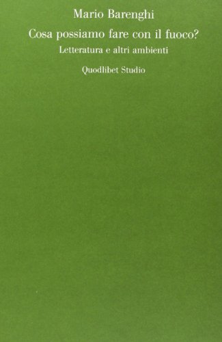 9788874625468: Cosa possiamo fare con il fuoco? Letteratura e altri ambienti