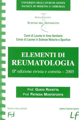 9788875631567: Elementi di reumatologia (Collana medica-scientifica)
