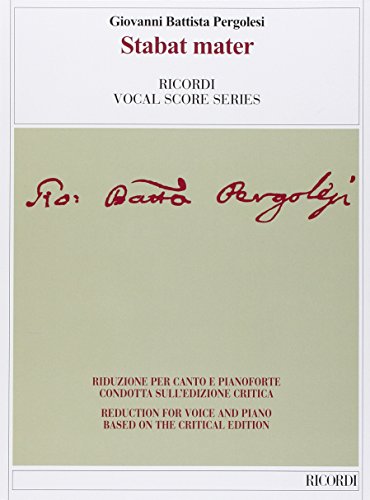9788875929763: Stabat Mater: Ricordi Opera Vocal Score Series