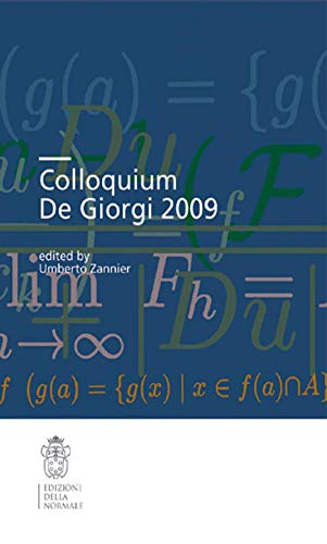 Stock image for Colloquium De Giorgi 2009 for sale by Chiron Media