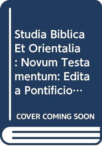 Beispielbild fr Studia Biblica Et Orientalia Vol.Ii Novum Testamentum zum Verkauf von ISD LLC