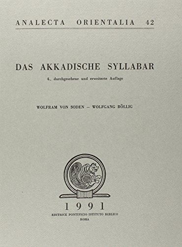 9788876532573: Das Akkadische Syllabar (Analecta Orientalia)