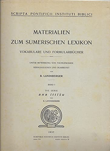 9788876534539: Materialien zum sumerischen Lexikon. Vokabulare und Formularbcher (Vol. 1)