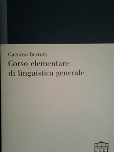 9788877504500: Corso elementare di linguistica generale