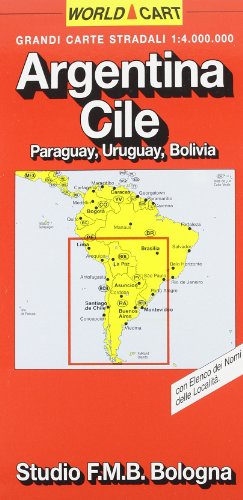 Beispielbild fr Argentina. Cile. Paraguay. Uruguay. Bolivia 1:4.000.000 zum Verkauf von medimops