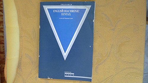 Imagen de archivo de English diachronic syntax (Collana blu) a la venta por medimops