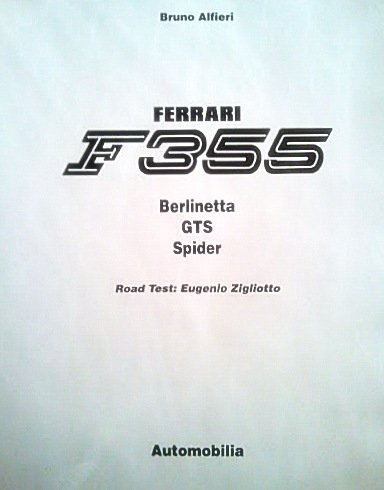 Beispielbild fr Ferrari F355 Berlinetta GTS Spider zum Verkauf von ThriftBooks-Dallas