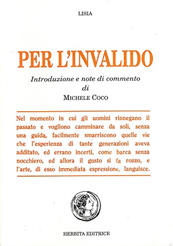 Stock image for Per L'invalido for sale by Kennys Bookstore