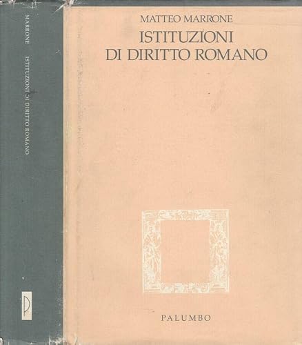 Immagine stock per Istituzioni di diritto romano