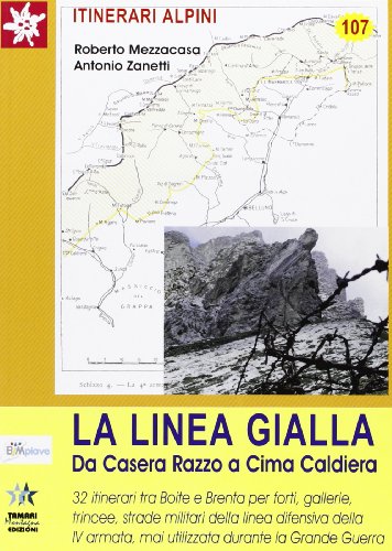 9788880431725: La linea gialla. Da Casera Razzo a Cima Caldiera (Itinerari alpini)