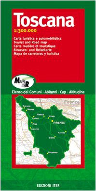 Beispielbild fr Toscana. Carta turistica e automobilistica 1:300.000 (Mappe Iter) zum Verkauf von medimops