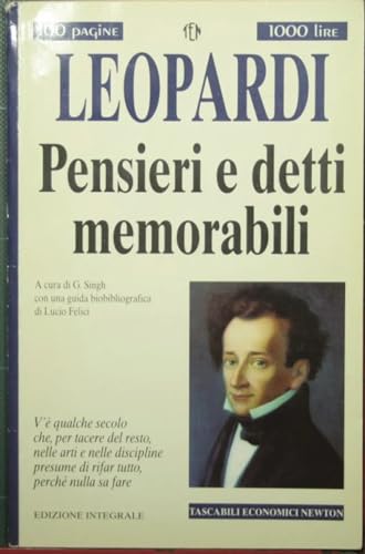 9788881839919: Pensieri e detti memorabili (Tascabili economici Newton)