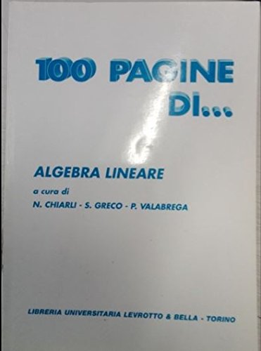 Imagen de archivo de Cento pagine di algebra lineare a la venta por libreriauniversitaria.it