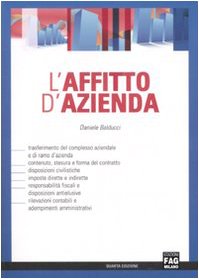 9788882337315: L'affitto d'azienda